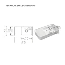 Load image into Gallery viewer, Ceramic Rectangular Above Counter White Bathroom Sink Art Basin