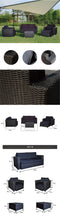 Load image into Gallery viewer, 5 Piece Rattan Sectional Seating Group with Cushions (Color:DARK BROWN)