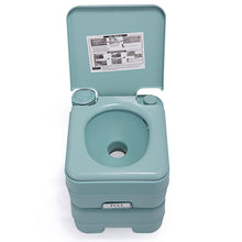 Load image into Gallery viewer, 5.3 Gallon 20L Flush Outdoor Indoor Travel Camping Portable Toilet for Car, Boat, Caravan, Campsite, Hospital,Green