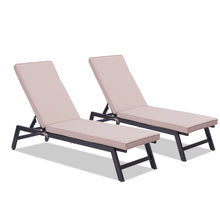 Load image into Gallery viewer, 2PCS Set Outdoor Lounge Chair Cushion Replacement Patio Funiture Seat Cushion Chaise Lounge Cushion