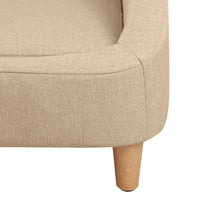 Load image into Gallery viewer, 32" Beige Pet Sofa, Dog Sofa, Cat sofa, Cat Bed, Pet Bed, Dog Bed, Cat Bed, rectangle sofa with movable cushion, with wood style foot