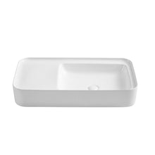 Load image into Gallery viewer, Ceramic Rectangular Above Counter White Bathroom Sink Art Basin