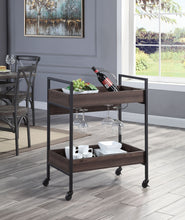 Load image into Gallery viewer, ACME Jerrick Serving Cart, Walnut & Black Finish AC00326