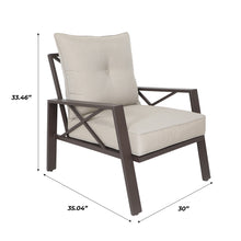 Load image into Gallery viewer, 4 pcs Aluminum Patio Sofa set with Cushion,KD