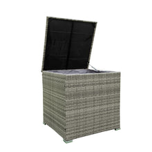 Load image into Gallery viewer, 4 Piece Patio Sectional Wicker Rattan Outdoor Furniture Sofa Set with Storage Box Grey