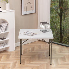 Load image into Gallery viewer, BTExpert 5 Piece Folding Card Table Portable & Chair Set, 34" Square White Granite Plastic Table Portable, 4 Adult Red Chairs for board games nights gatherings party home indoor outdoor lightweight