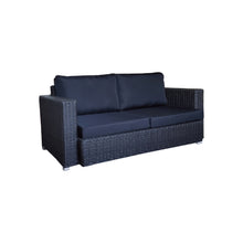 Load image into Gallery viewer, 5 Piece Rattan Sectional Seating Group with Cushions (Color:DARK BROWN)