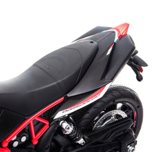 Load image into Gallery viewer, 12V Aprilia Licensed Kids Ride On Motorcycle, 4-wheel Electric Dirt Bike with Spring Suspension, LED Lights, USB, MP3, Black