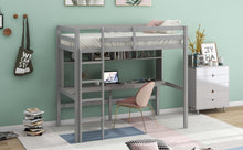 Load image into Gallery viewer, Twin Size Loft Bed with Convenient Desk, Shelves, and Ladder, White(Similar SKU:SM001302AAE)