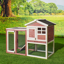 Load image into Gallery viewer, 48 in. Large Chicken Coop Wooden Rabbit Hutch Auburn and White