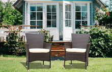 Load image into Gallery viewer, 2pcs Patio Rattan Armchair Seat with Removable Cushions