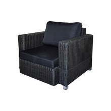 Load image into Gallery viewer, 5 Piece Rattan Sectional Seating Group with Cushions (Color:DARK BROWN)