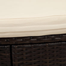 Load image into Gallery viewer, TOPMAX Patio Furniture Round Outdoor Sectional Sofa Set Rattan Daybed Sunbed with Retractable Canopy, Separate Seating and Removable Cushion (Beige)