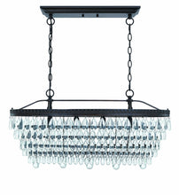 Load image into Gallery viewer, 4-Light Oil Rubbed Bronze Chandelier with Crystal Accent