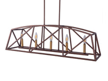 Load image into Gallery viewer, 5-Light Architectural Bronze and Soft Matte Brass Kitchen Island Linear Pendant