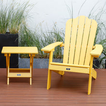Load image into Gallery viewer, TALE Adirondack Portable Folding Side Table Square All-Weather and Fade-Resistant Plastic Wood Table Perfect for Outdoor Garden, Beach, Camping, Picnics Yellow