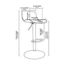 Load image into Gallery viewer, Bar Stools Set of 2 for Kitchen Counter Adjustable Counter Height, Tall Barstools Kitchen Island Stools, Gray, with Cushion