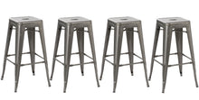 Load image into Gallery viewer, 30" Solid Steel Industrial Bronze Distressed Metal Dining BarStool (Set of 4)