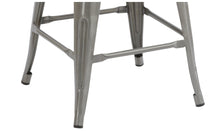 Load image into Gallery viewer, 24" Clear Metal Antique Rustic Counter height Bar Stool Chair High Back Set of 4