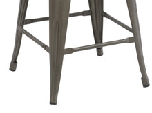 Load image into Gallery viewer, 30" Metal Antique Rustic Counter height Bar Stool Chair High Back Wood seat Set of 4