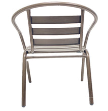Load image into Gallery viewer, BTExpert Indoor Outdoor Set of 5 Bronze Restaurant Metal Aluminum Slat Stack Chairs Lightweight