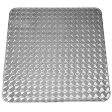 Load image into Gallery viewer, BTExpert Indoor Outdoor 23.75" Square Restaurant Table Stainless Steel Silver Aluminum + 4 Gray Flexible Sling Stack Chairs Commercial Lightweight