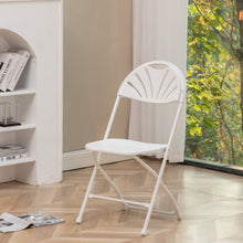 Load image into Gallery viewer, 5 Piece Folding Card Table Portable Chair Set 34" Square Granite White Plastic 4 Adult floral Chairs games nights party indoor outdoor lightweight