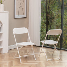 Load image into Gallery viewer, 5 Piece Folding Card Table Chair Set 34" Square Granite White Plastic 4 Adult Chairs board games nights gatherings party home outdoor lightweight