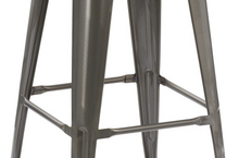 Load image into Gallery viewer, 30" Industrial Vintage Brush Distressed Metal Bar Stools wood seat (Set of 2)