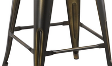 Load image into Gallery viewer, 24" inch Metal Vintage Copper Distressed Counter Bar Stool Modern Set of 2