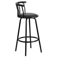 Load image into Gallery viewer, 29" Black Finish Swivel Dining BarStool Chairs 2 pack