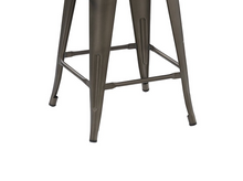 Load image into Gallery viewer, 24" Antique Bronze Distressed Metal Barstools Handmade Wood top (Set of Two)