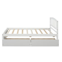 Load image into Gallery viewer, Twin Platform Storage Bed Wood Bed Frame with Two Drawers and Headboard, White (Previous SKU: SF000062KAA)