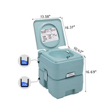 Load image into Gallery viewer, 5.3 Gallon 20L Flush Outdoor Indoor Travel Camping Portable Toilet for Car, Boat, Caravan, Campsite, Hospital,Green