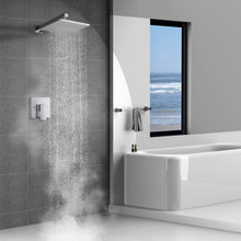 Load image into Gallery viewer, 10 Inch Rain Shower Head System Shower Combo Set Bathroom Wall Mount Mixer Shower Faucet Rough-In Valve and Shower Arm Included