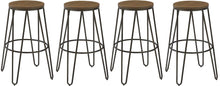 Load image into Gallery viewer, BTEXPERT 5082-4 Round Bistro Dining Stools Chair, 30, Kate and Laurel Tully Backless Modern Wood