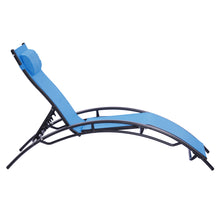 Load image into Gallery viewer, 2PCS Set Chaise Lounges Outdoor Lounge Chair Lounger Recliner Chair For Patio Lawn Beach Pool Side Sunbathing
