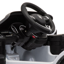 Load image into Gallery viewer, Maserati-Licensed 12V Kids Ride On Car, Electric Vehicle with Remote Control, MP3, USB, Music, Horn, LED Lights, Openable Doors, White