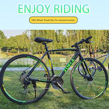 Load image into Gallery viewer, 27 Speed Hybrid bike Disc Brake 700C Road Bike For men women's City Bicycle