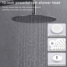Load image into Gallery viewer, Shower System Shower Faucet Combo Set Wall Mounted with 10" Rainfall Shower Head and handheld shower faucet, Chrome Finish Shower Faucet Rough-In