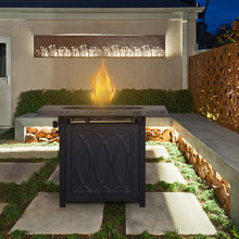Load image into Gallery viewer, 35'' Outdoor 50,000BTU Auto-Ignition Propane Gas Fire Table with Waterproof Cover for Patio Courtyard Balcony