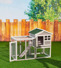Load image into Gallery viewer, 48 in. Large Chicken Coop Wooden Rabbit Hutch Gray