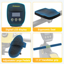 Load image into Gallery viewer, Magnetic Rowing Machine Folding Rower with 14 Level Resistance Adjustable, LCD Monitor and Tablet Holder for Foldable Rower Home Gym Cardio Workout