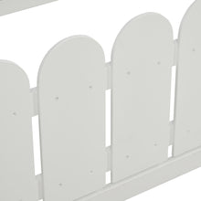 Load image into Gallery viewer, (Slats are not included) Twin Size Wood Bed House Bed Frame with Fence, for Kids, Teens, Girls, Boys (White )