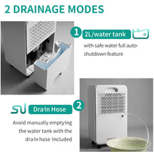 Load image into Gallery viewer, 3,000 Sq. Ft. Dehumidifier with 2L Water Tank, Auto or Manual Drain, 30 Pint Dehumidifier for Medium to Large Rooms and Basements