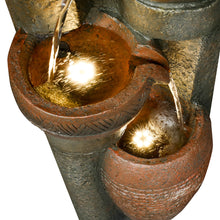 Load image into Gallery viewer, 5-Tier Relaxing Outdoor Garden Water Fountain Decor for Contemporary Design