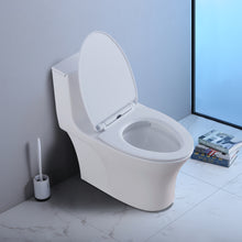 Load image into Gallery viewer, 1.28 GPM (Water Efficient) One-Piece Elongated Toilet, Soft Close Seat Included (cUPC Approved) - 28"x15"x28"