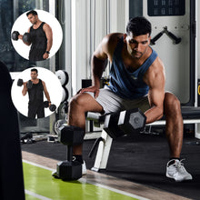 Load image into Gallery viewer, (Total 44lbs, 22lbs each) Weights dumbbells set, Dumbbells for for Men, Women - Vinyl Dumbbell Set for Gym, Home Workout. Pair, black