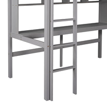 Load image into Gallery viewer, Twin Size Loft Bed with Convenient Desk, Shelves, and Ladder, White(Similar SKU:SM001302AAE)