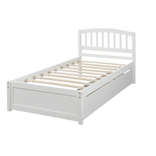 Load image into Gallery viewer, Twin Platform Storage Bed Wood Bed Frame with Two Drawers and Headboard, White (Previous SKU: SF000062KAA)